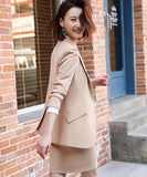 【2点セット】3色 スーツセット OL風 エレガント 通勤 XH2-TF-YR6077