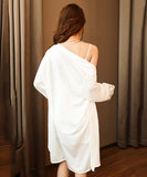 【2点セット ドレス+コート】花柄 清楚感 かわいい レース 刺繡 新作 MY8-TYMXB2175