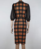 キャバドレス 谷間魅せ セクシー 指名 パッチワーク チェック柄 XH2-LQE8387B538