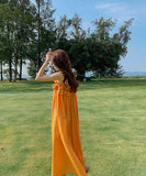 サンドレス 海辺 ホルターネック 大人可愛い ビーチ 夏新作 XH2-AQR6111#