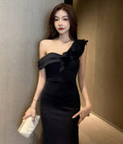 2色  ロングドレス  キャバドレス  着痩せ  谷間魅せ  脚長効果  セクシー  高級感  LT2-YM9111