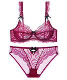 【４色】勝負下着 レース セクシー ブラ ボリューム感 リボン 可愛い XH9-MMZ2010