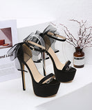 【２色】夏新作 リボン 美足効果 セクシー 大人可愛い XH5‐XL-ZG-2018-101