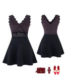 2色 ミニドレス Aライン 新作 キラキラ レース かわいい MY2-XYD2121