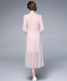 【２色】チュールロングドレス 通勤 刺繡 淑やか XH2-QYF32616X6708080