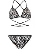 【上下2点セット】水着 韓国スタイル おしゃれ 温泉 セクシー バッククロス XH7-CF2075