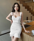 4色 夏 新作 タイトドレス ミニドレス キャバドレス 着痩せ セクシー MY2-YM8655