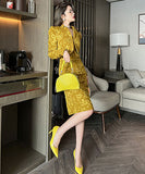 刺繍 キャバスーツ  上下セット  ドレス 宴会 着瘦せ 高級感 LT2-JY10004