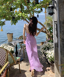 ロマンティック風 サンドレス 海辺 淑やか フリル 着瘦せ XH2-QJ8327