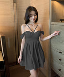 4色 キャバドレス ミニドレス 大人かわいい 二の腕隠し 体型カバー 新作 MY2-YM8645