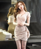 キャバドレス 非対称 谷間魅せ ナイトクラブ セクシー 姉 レース XH2-LQE6016B506