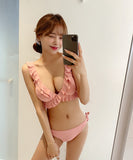 ビキニ モノキニ タンキニ 水着 フリル セクシー 女性 無地 YN7027