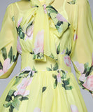 ロングドレス 淑やか 通勤 高級感 着瘦せ 花柄 XH2-AEM6607