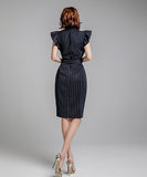 おしゃれ キャバドレス エレガント 気質 通勤 大人可愛い Ⅴネック XH2-ZED88007E49