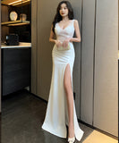 2色  ロングドレス パーティードレス 宴会 ゴージャス かわいい 谷間魅せ LT2-YM9102