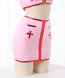 【上下4点セット】2色 セクシー コスプレ ハロウィン 姉 ナース 悪魔 エロかわいい XH2-FSM064