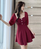 大人 かわいい 清楚感 パーティー キャバドレス ミニドレス XY2-YM8628