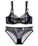 【４色】勝負下着 レース セクシー ブラ ボリューム感 リボン 可愛い XH9-MMZ2010