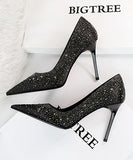 3色 ハイヒール セクシー 美脚効果 キラキラ おしゃれ 宴会 パンプスXH5-DS17189-5