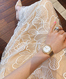 花柄 刺繡 ロングドレス セレブ 気質 チュール XH2-ZED887063E