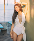 【２色】水着 モノキニ 谷間魅せ ストラップ セクシー 着瘦せ XH7-DP- A19414