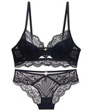 【４色】上下セット レース ブラ セクシー リボン ボリューム XH-XQ2016