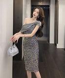 キラキラ キャバドレス パーティードレス セクシー 披露宴  LT2-ZED885183DXH418