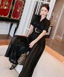 2色 ワイドパンツ  オールインワン 通勤 高級感 新作  二次会 披露宴 LT2-JY4807