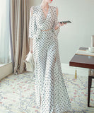 【2点セット】ワイドパンツ 水玉  通勤 高級感 新作 パーティー LT2-QYF32A98X3885065