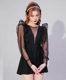 水玉 チュール 水着 タンキニ  モノキニ  人気 韓国  かわいい LT7-DPA29888