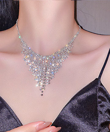 ピカピカ ネックレス 結婚式 披露宴 キャバ嬢用 高級感 LT3-BYHN1207