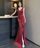 3色 ロングドレス パーティードレス 宴会 ゴージャス セクシー  谷間魅せ LT2-YM9103