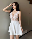 2色  キャバドレス ミニドレス  谷間魅せ 新作 セクシー 脚長効果 LT2-YM8682