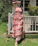 ロングドレス サンドレス リゾートウェア 仙女風  海辺  旅行  LT2-XDNRJ1F119-A#8969##6