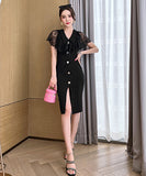 レース ドレス リボン  高級感 披露宴 二次会 結婚式 LT2-JY20107