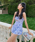 夏新作 花柄 水着 タンキニ  モノキニ  清新感  かわいい  LT7-DPA29856