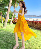 鮮やかな夏新作 サンドレス  ロングドレス  海辺 旅行 背露出 かわいい LT2-XDGTOU3F356-H#9651##6