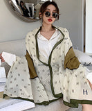 字母柄 スカーフ 韓国ファッション 海辺用  高級感 LT9-CMXHQCK