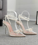 真珠 ハイヒール 高級感 名媛  歩きやすい 美脚効果 LT5-XLCX-369-41