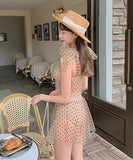 チュール 水玉  水着 タンキニ モノキニ ビキニ  かわいい LT7-DPA29823