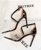 【3色】金属 ハイヒール 履きやすい 美脚効果 パーティー用 キャバ嬢 LT5-DS398-9