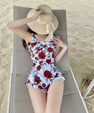バラ柄 夏新作 水着 タンキニ  モノキニ  セクシー  着瘦せ  LT7-DPA29988