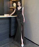 3色 ロングドレス パーティードレス 宴会 ゴージャス セクシー  谷間魅せ LT2-YM9103