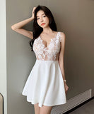 2色  キャバドレス ミニドレス  谷間魅せ 新作 セクシー 脚長効果 LT2-YM8682