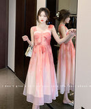 サンドレス  ロングドレス チュール フランススタイル  仙女風  淑やか LT2‐XD120#9901#65