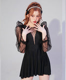 水玉 チュール 水着 タンキニ  モノキニ  人気 韓国  かわいい LT7-DPA29888