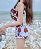 バラ柄 夏新作 水着 タンキニ  モノキニ  セクシー  着瘦せ  LT7-DPA29988