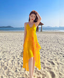 鮮やかな夏新作 サンドレス  ロングドレス  海辺 旅行 背露出 かわいい LT2-XDGTOU3F356-H#9651##6