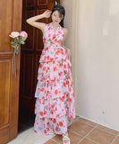 ロングドレス サンドレス リゾートウェア 仙女風  海辺  旅行  LT2-XDNRJ1F119-A#8969##6