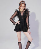 水玉 チュール 水着 タンキニ  モノキニ  人気 韓国  かわいい LT7-DPA29888